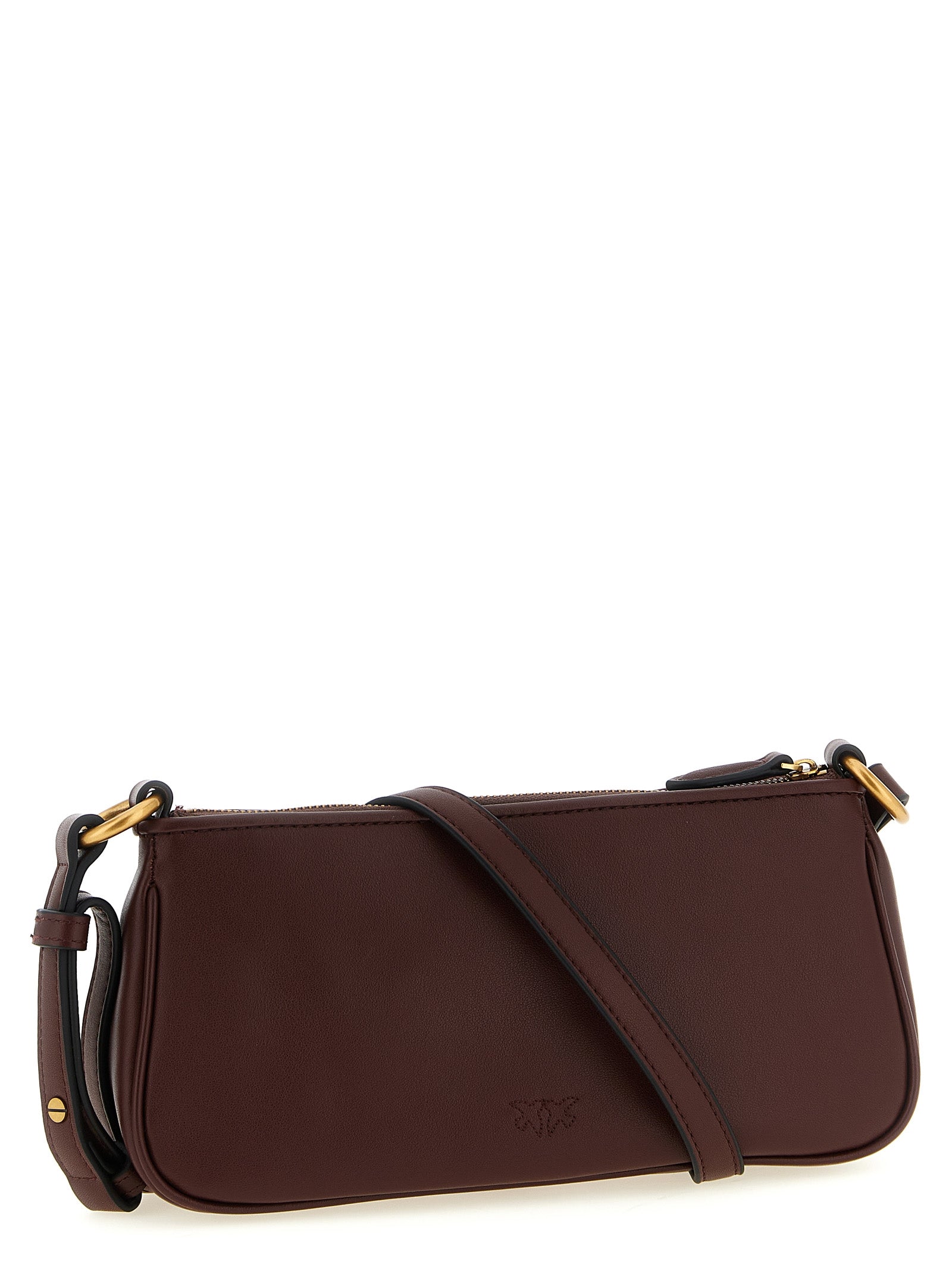 PINKO Bordeaux Half Moon Mini Crossbody Bag