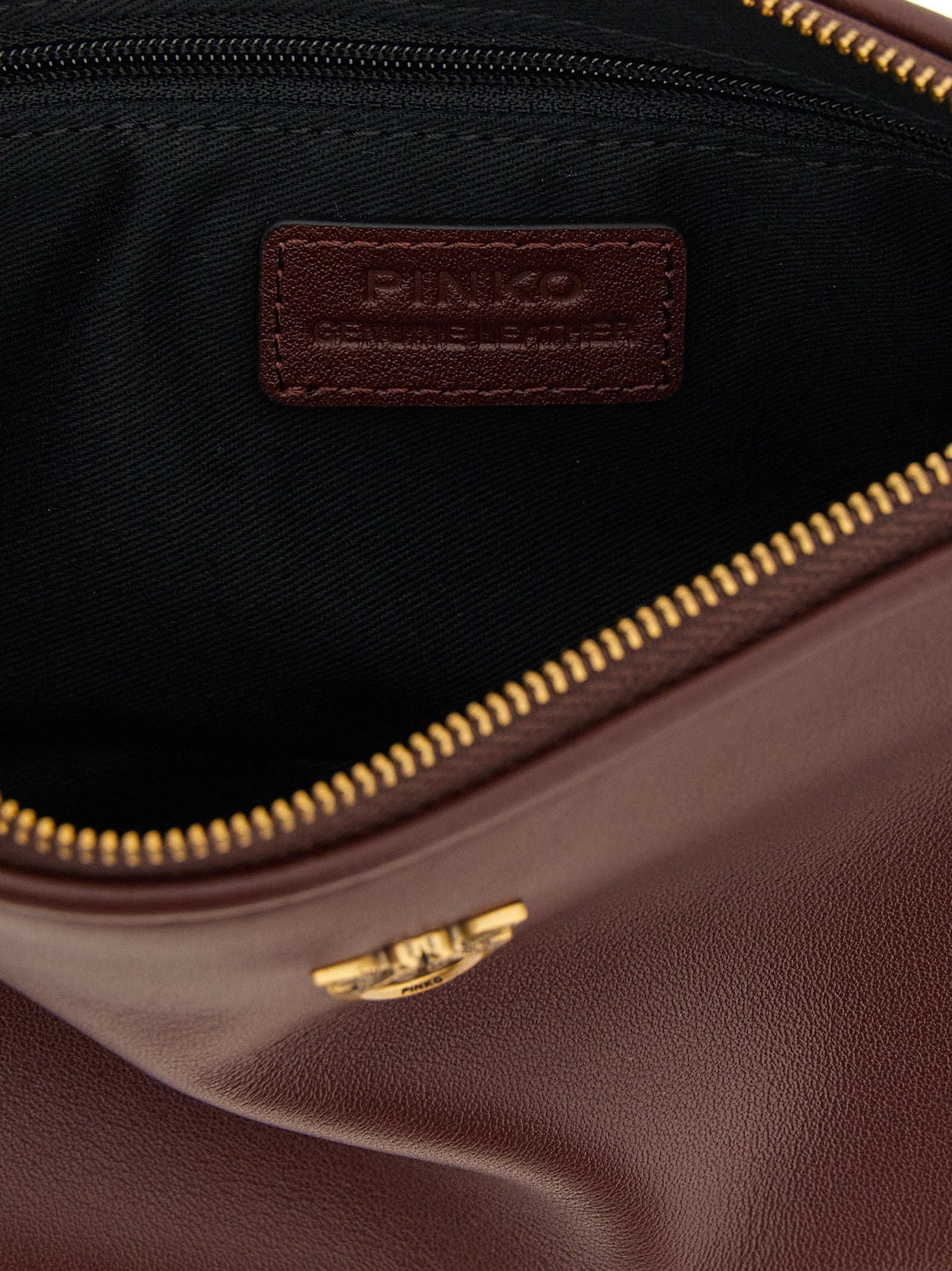 PINKO Bordeaux Half Moon Mini Crossbody Bag