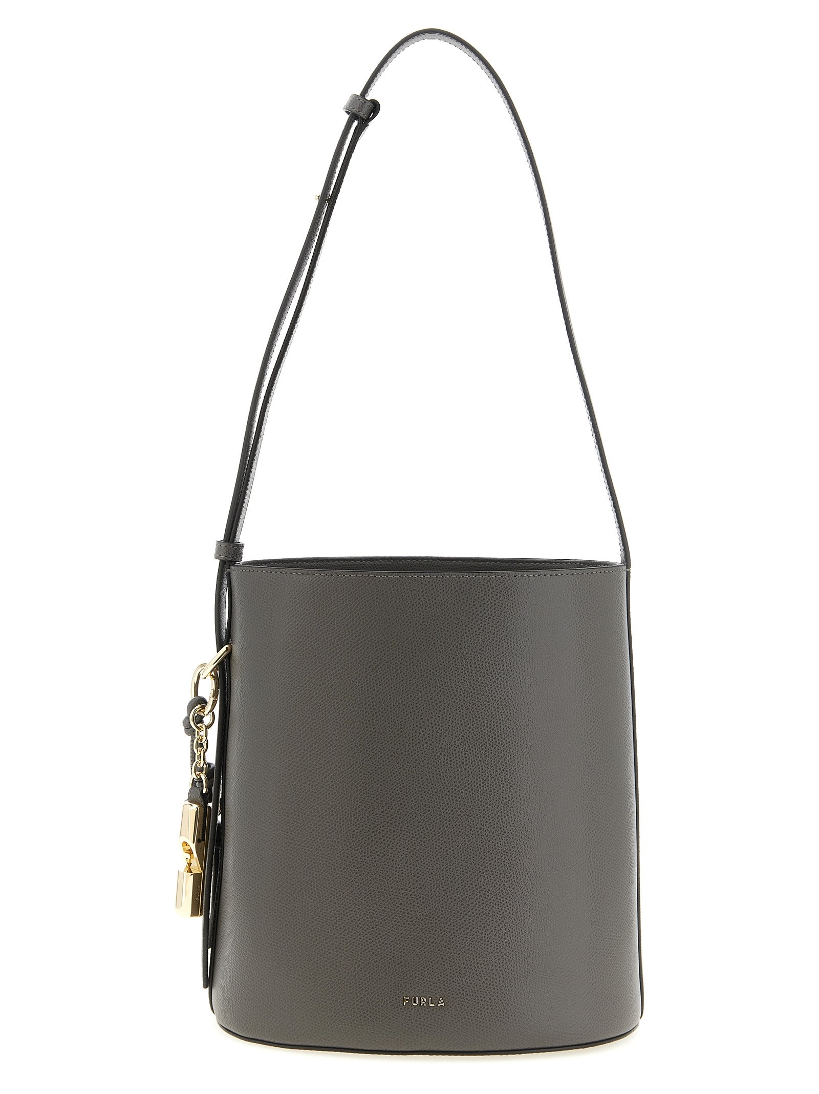 Furla Gray Roxie Bucket Bag
