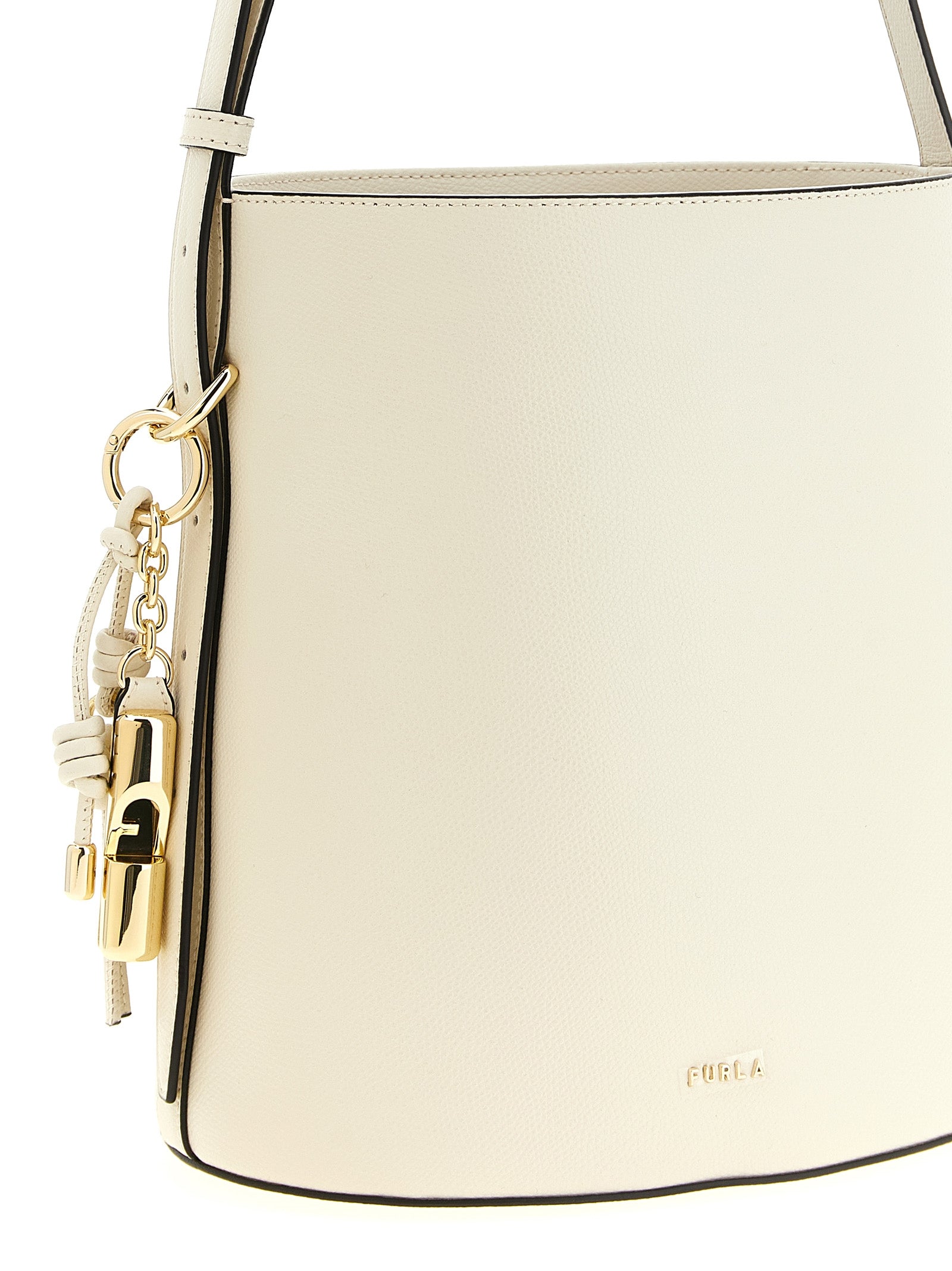 Furla White Roxie Bucket Bag