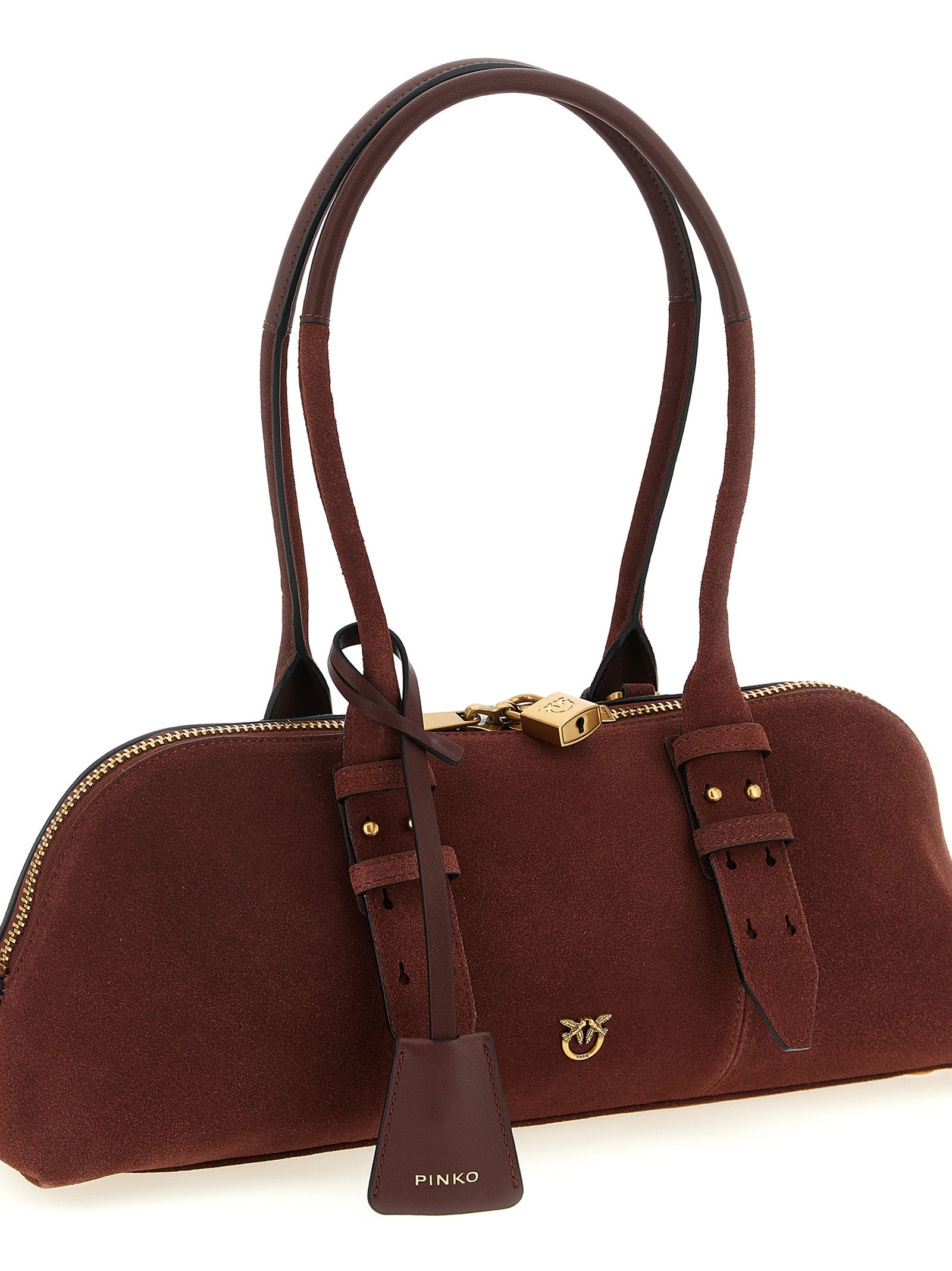PINKO Bordeaux Bowling Baguette Bag