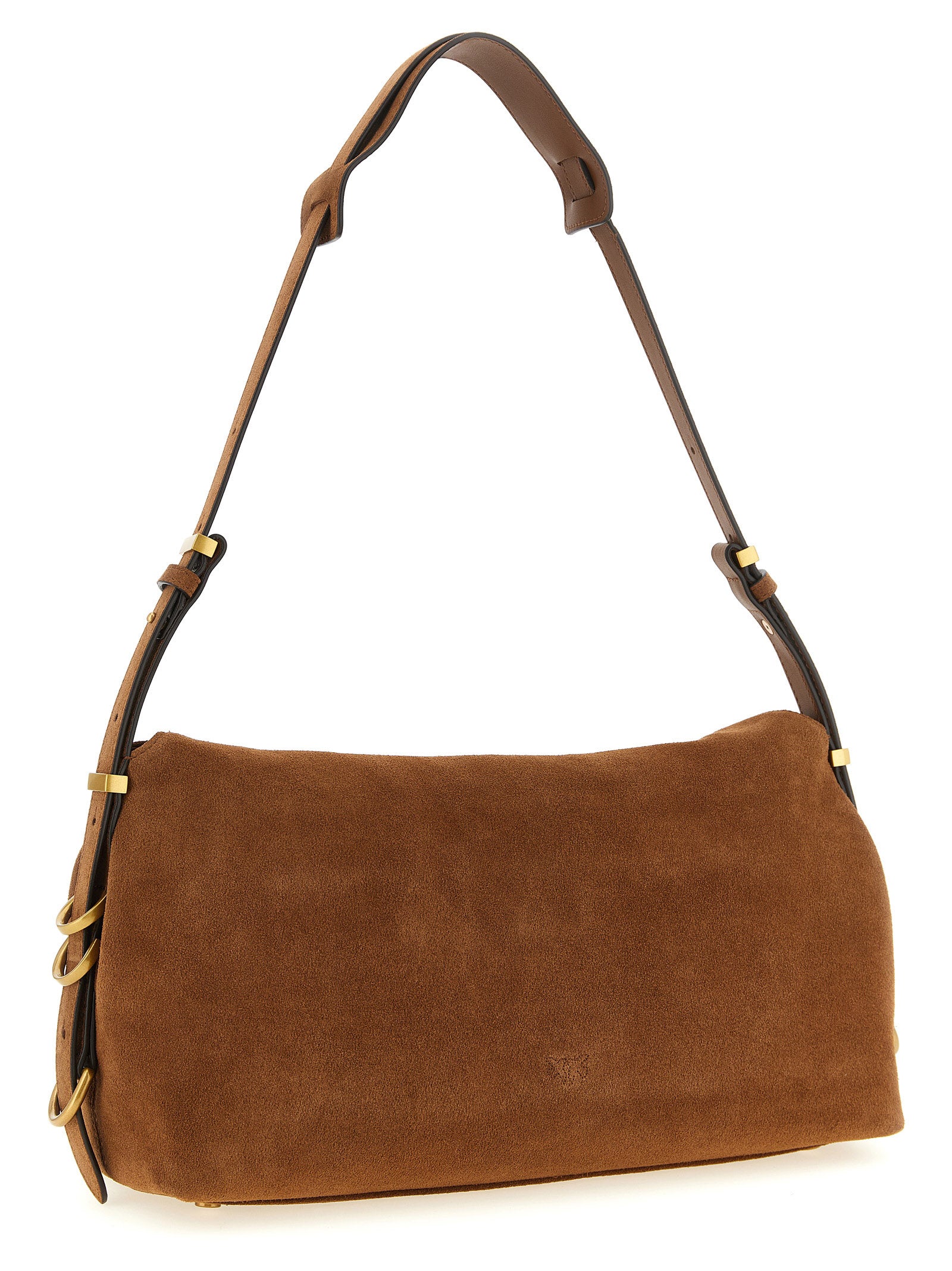 PINKO Brown Saddle Horizontal Shoulder Bag