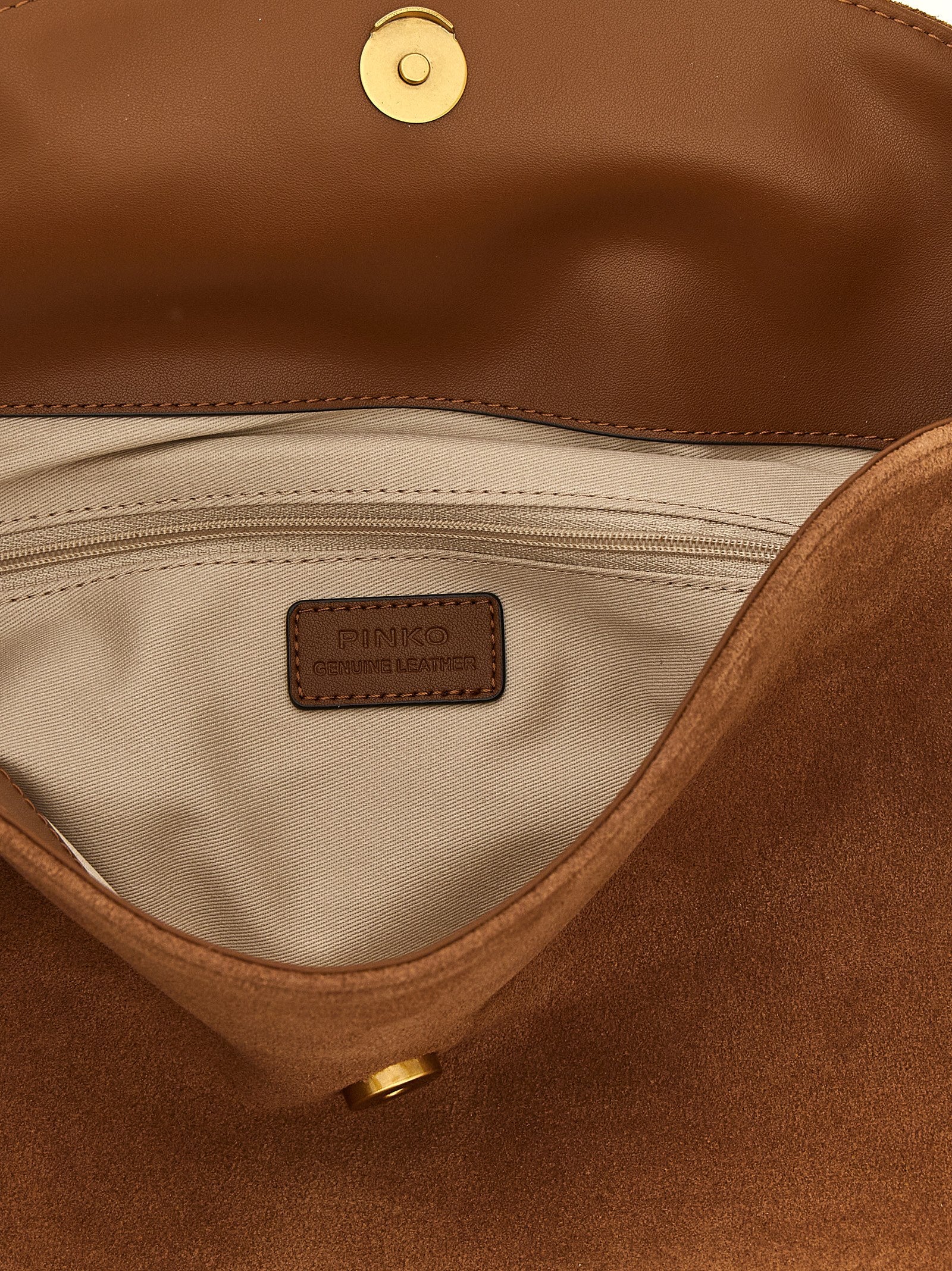 PINKO Brown Saddle Horizontal Shoulder Bag