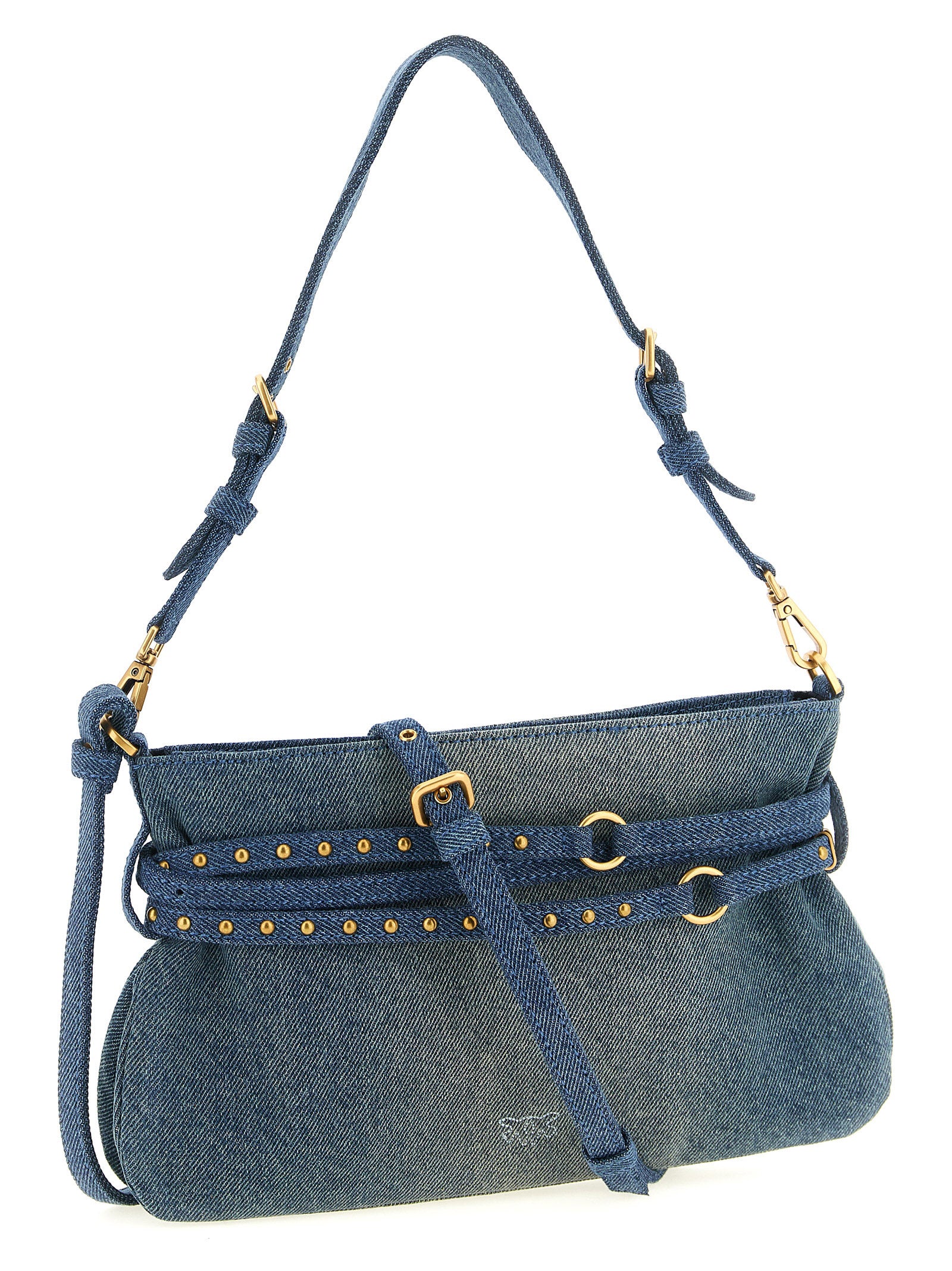 PINKO Blue Belt Shoulder Bag