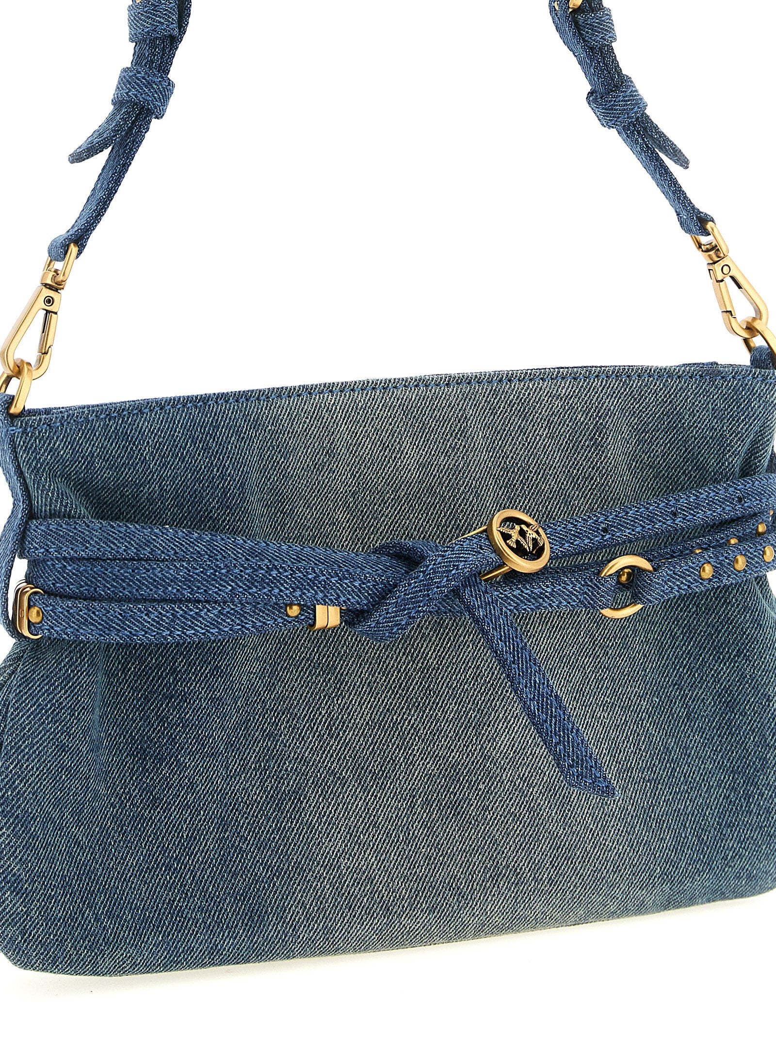 PINKO Blue Belt Shoulder Bag