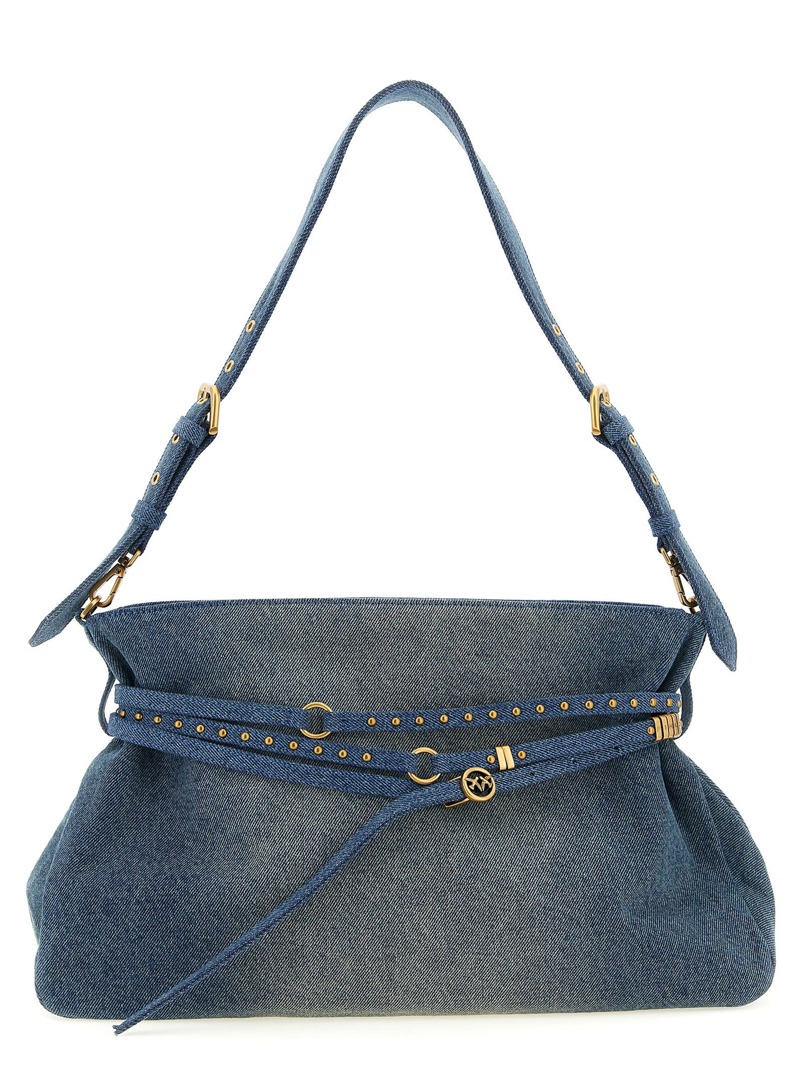 PINKO Blue Belt Shoulder Bag