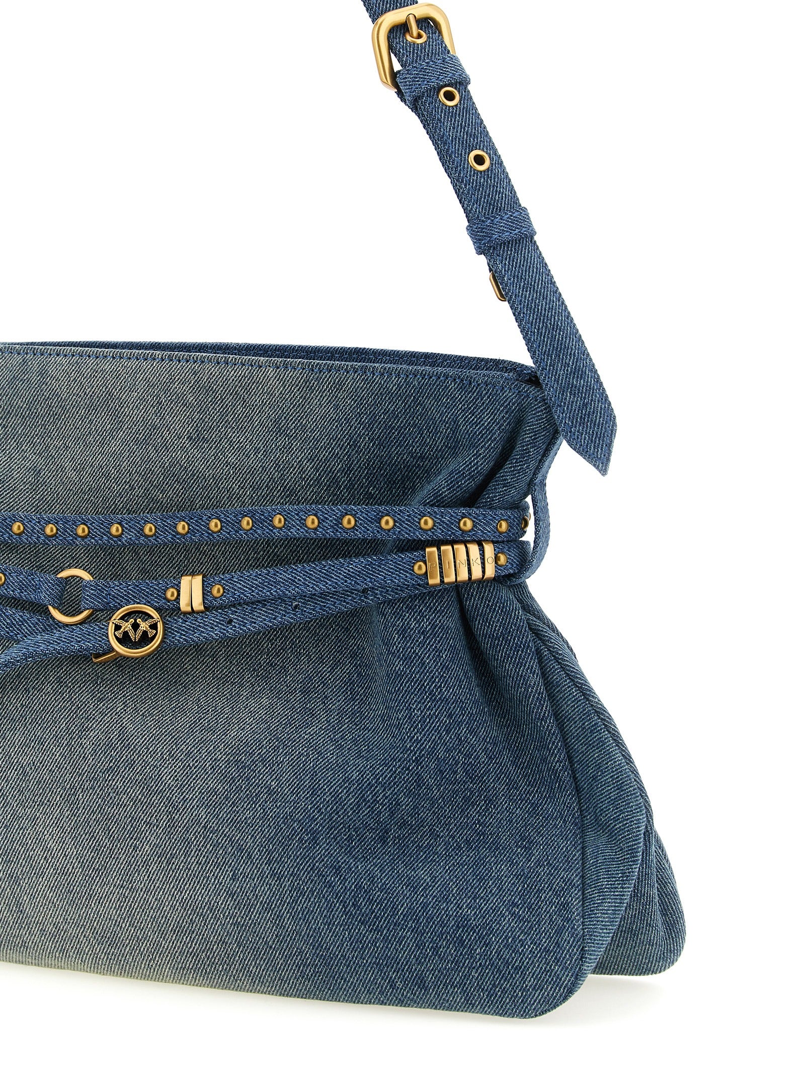 PINKO Blue Belt Shoulder Bag