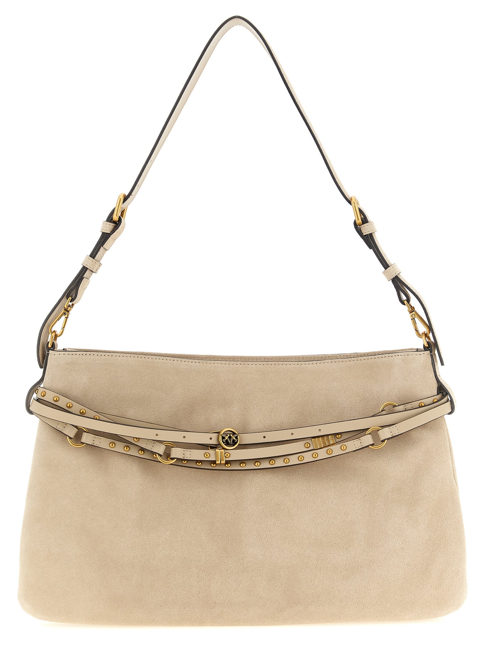 PINKO Beige Belt Shoulder Bag