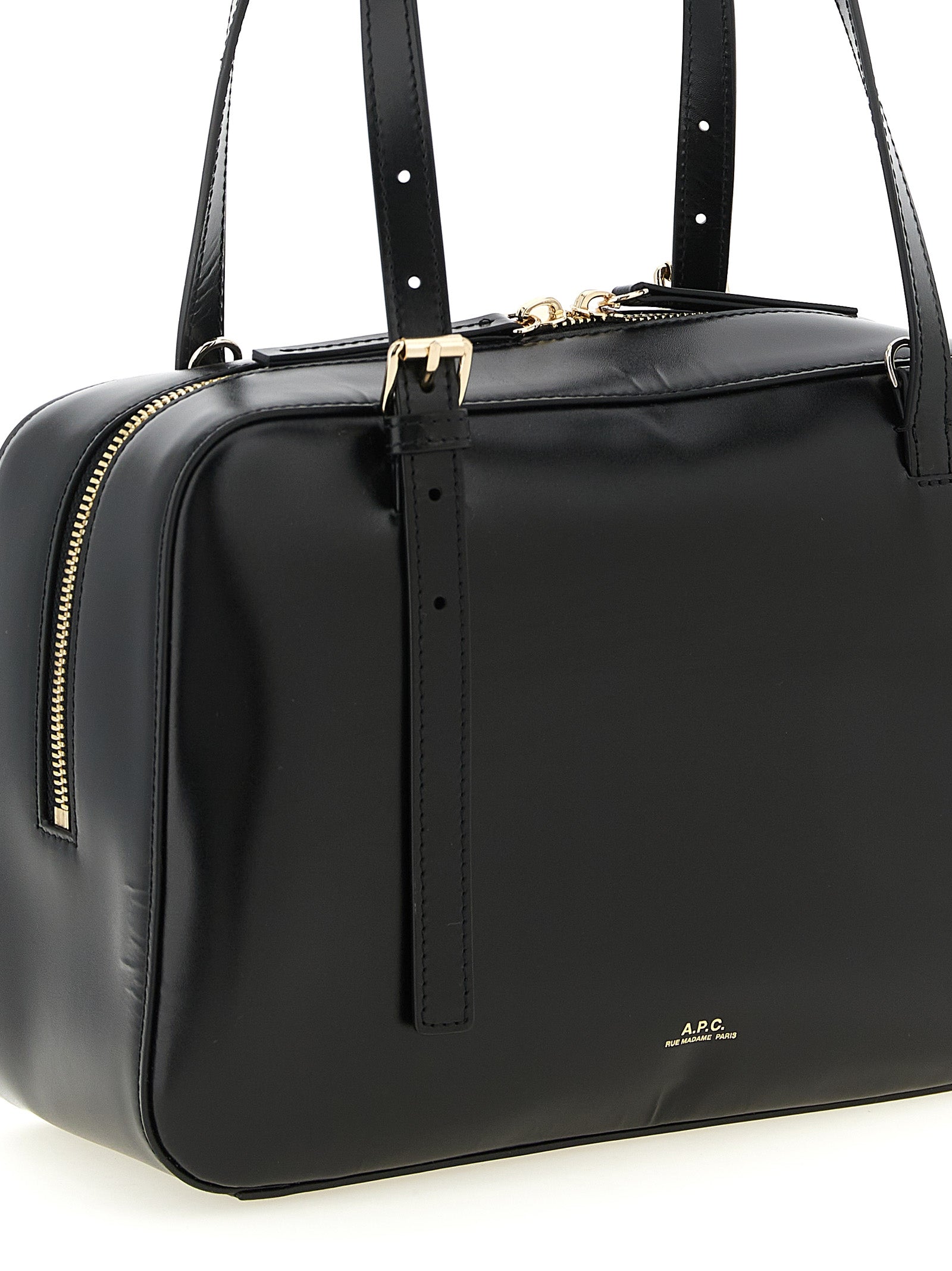 A.P.C. Black Virginie Box Handbag