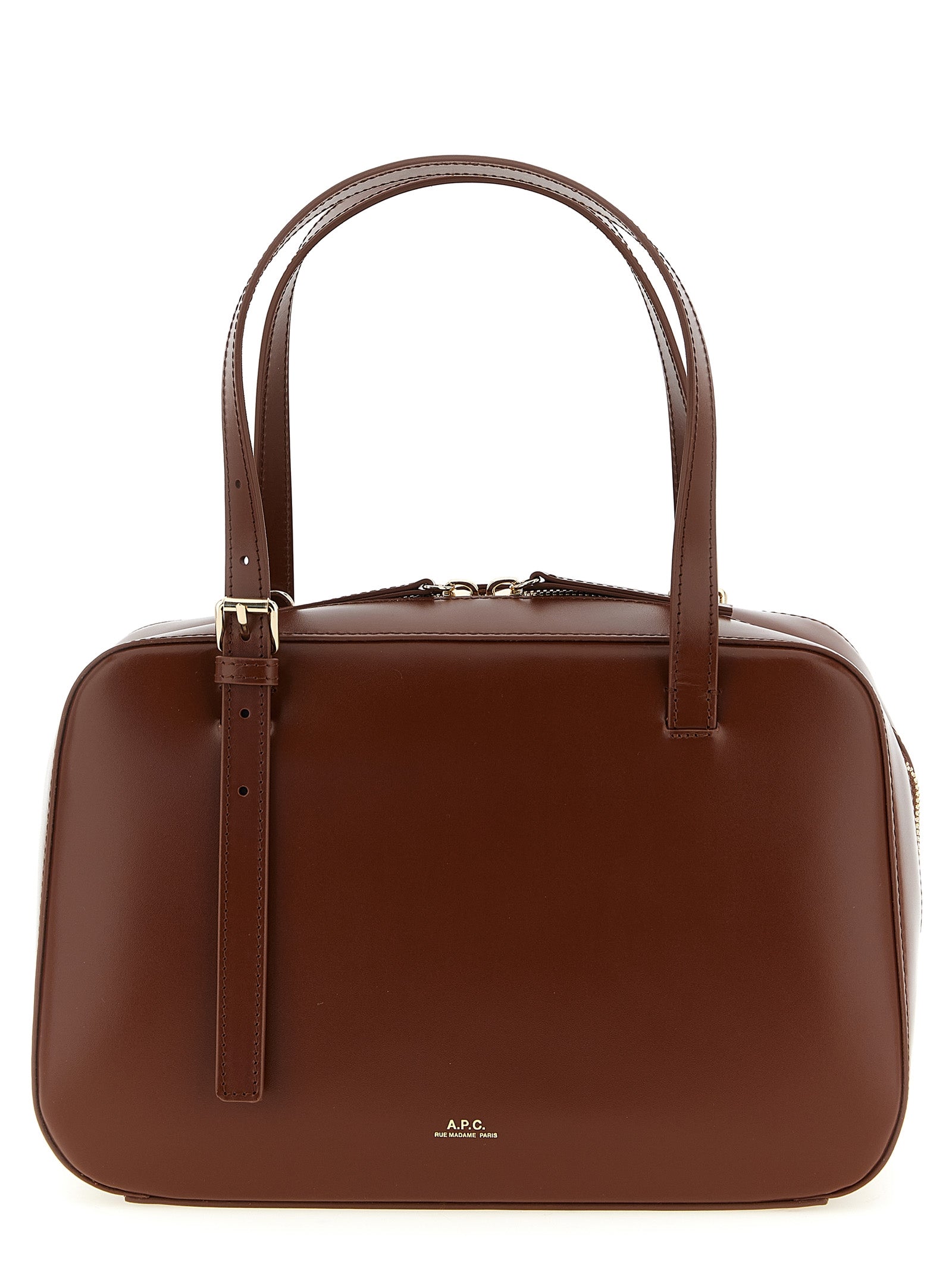 A.P.C. Brown Virginie Box Handbag
