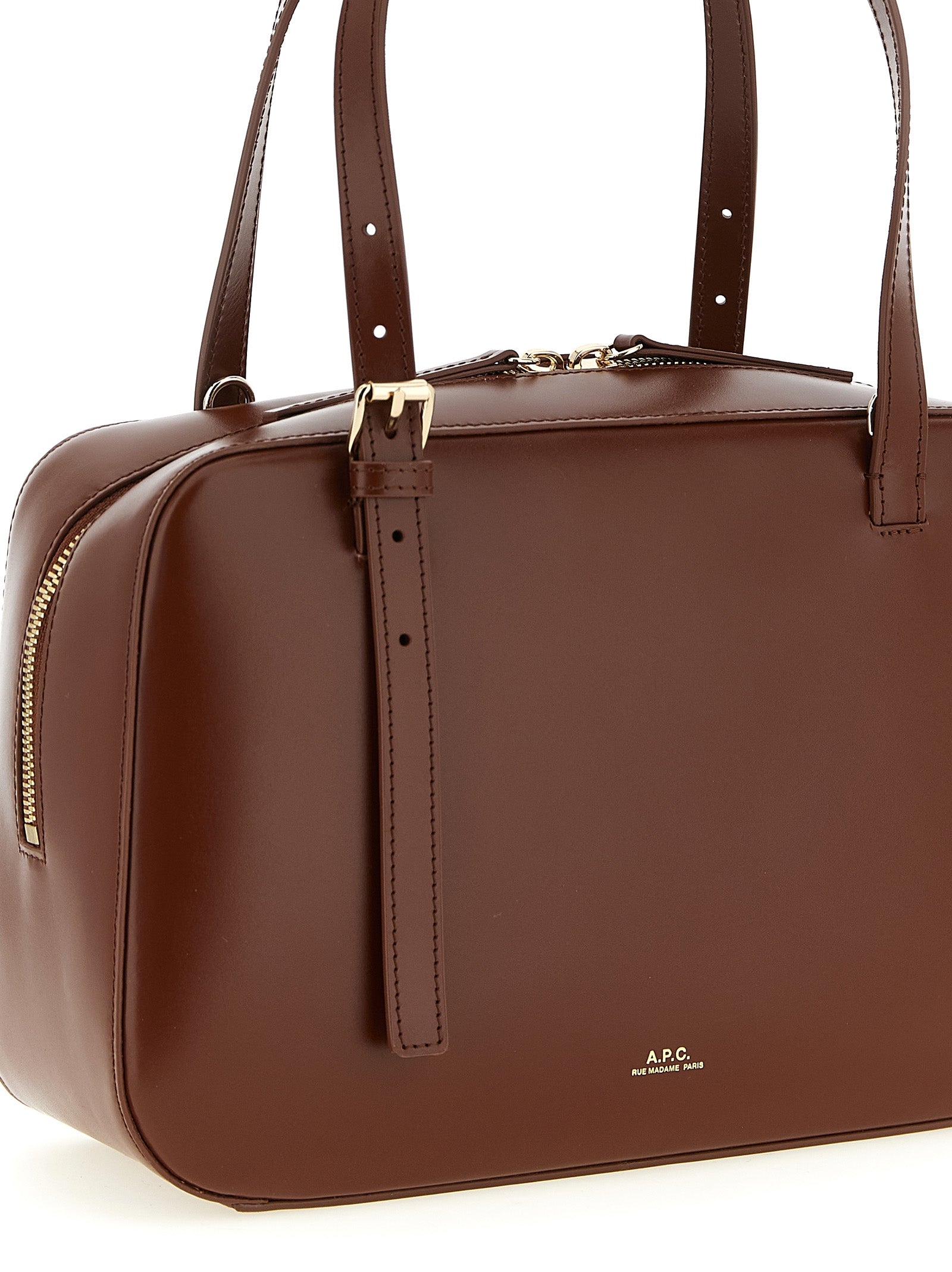 A.P.C. Brown Virginie Box Handbag