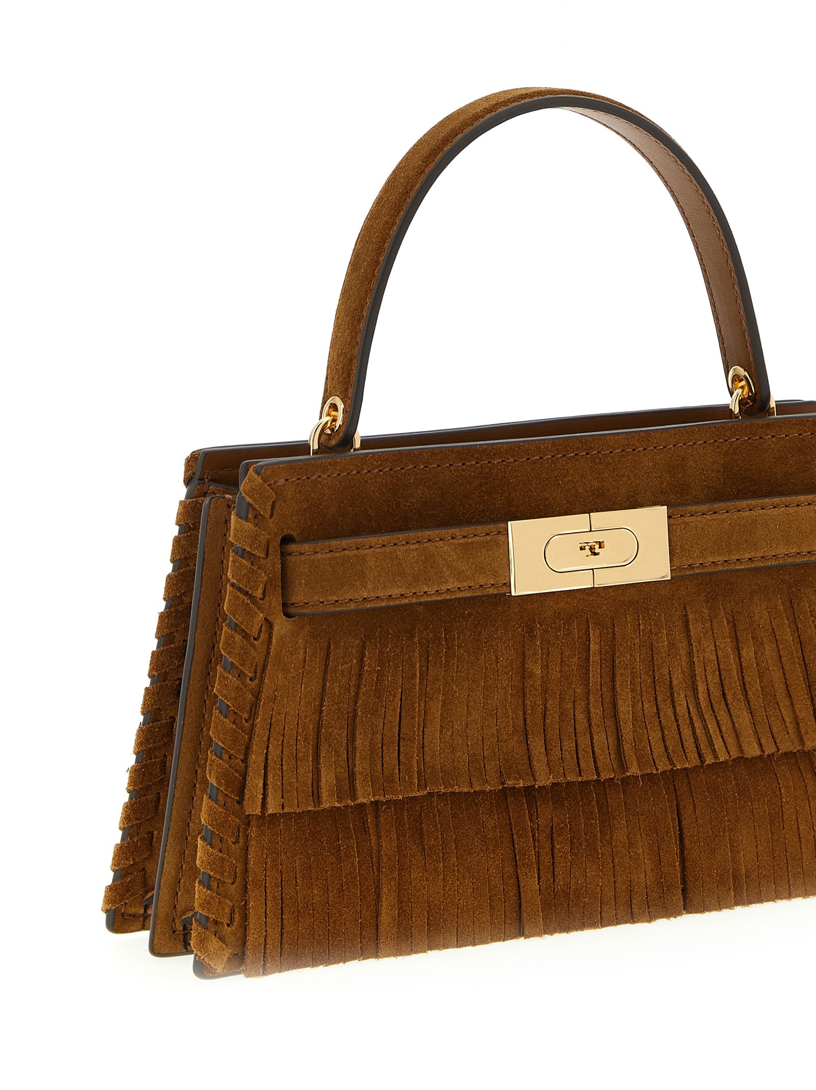 Tory Burch Brown Mini Lee Radziwill Handbag
