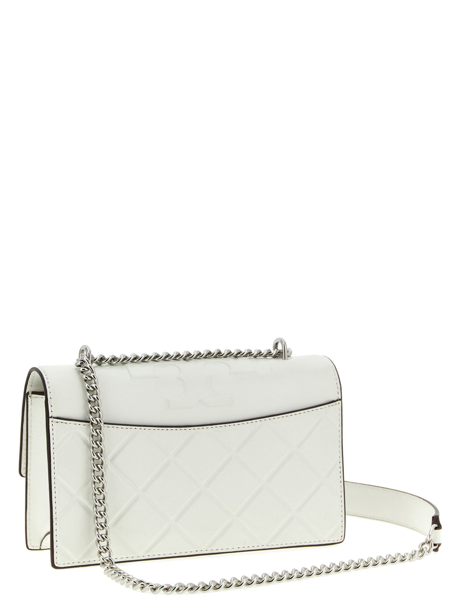 Tory Burch White Fleming Small Crossbody Bag