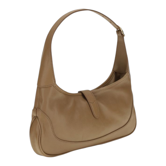 Gucci Jackie Slim Bolso de Mano Beige Piel