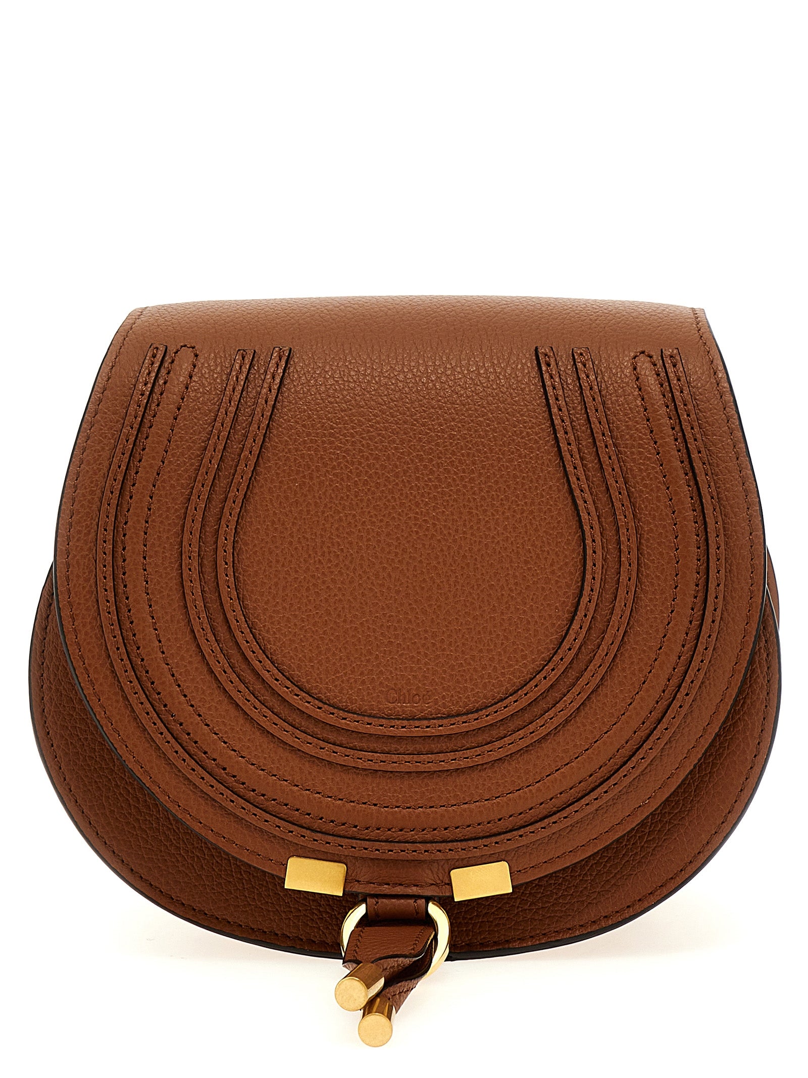 Chloé Brown Saddle Marcie Small Crossbody Bag