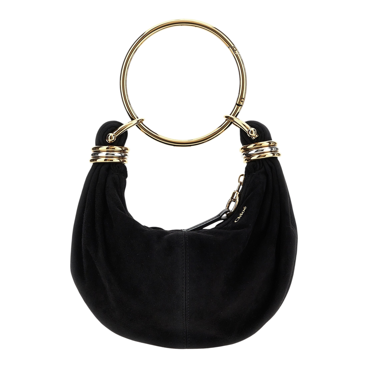 Chloé Bracelet Bolso Hobo Negro Piel
