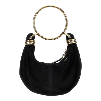 Chloé Bracelet Bolso Hobo Negro Piel