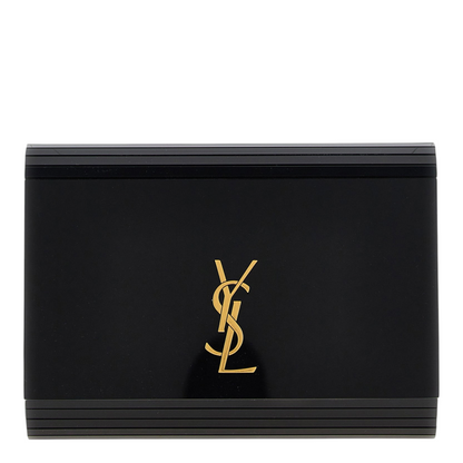 Saint Laurent Vicky Minaudière Shoulder Bag Black Plastic