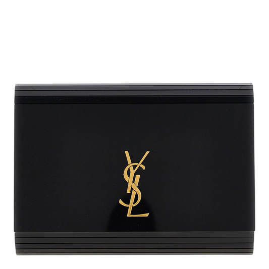 Saint Laurent Vicky Minaudière Shoulder Bag Black Plastic