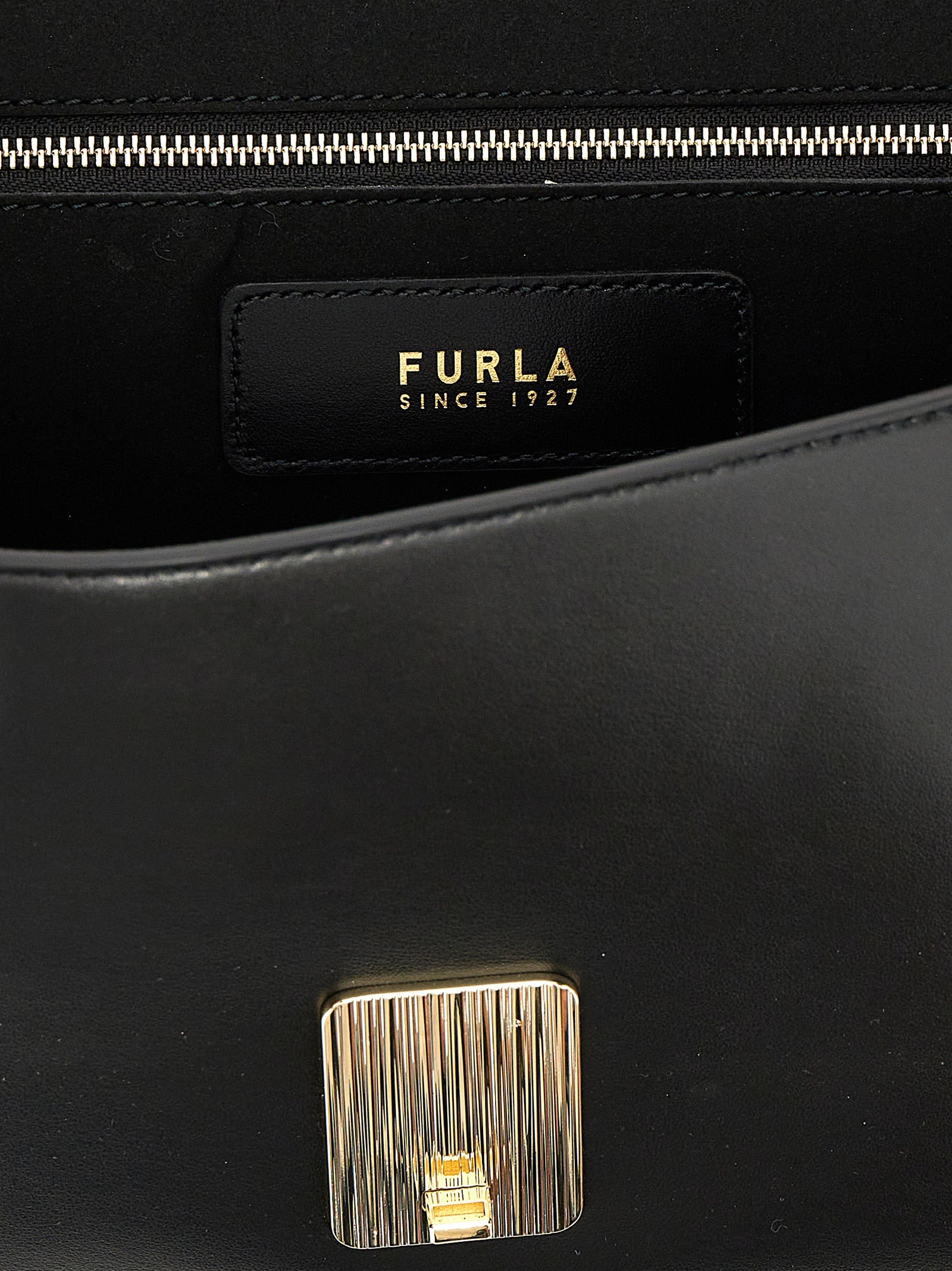 Furla Black Meridiana Shoulder Bag