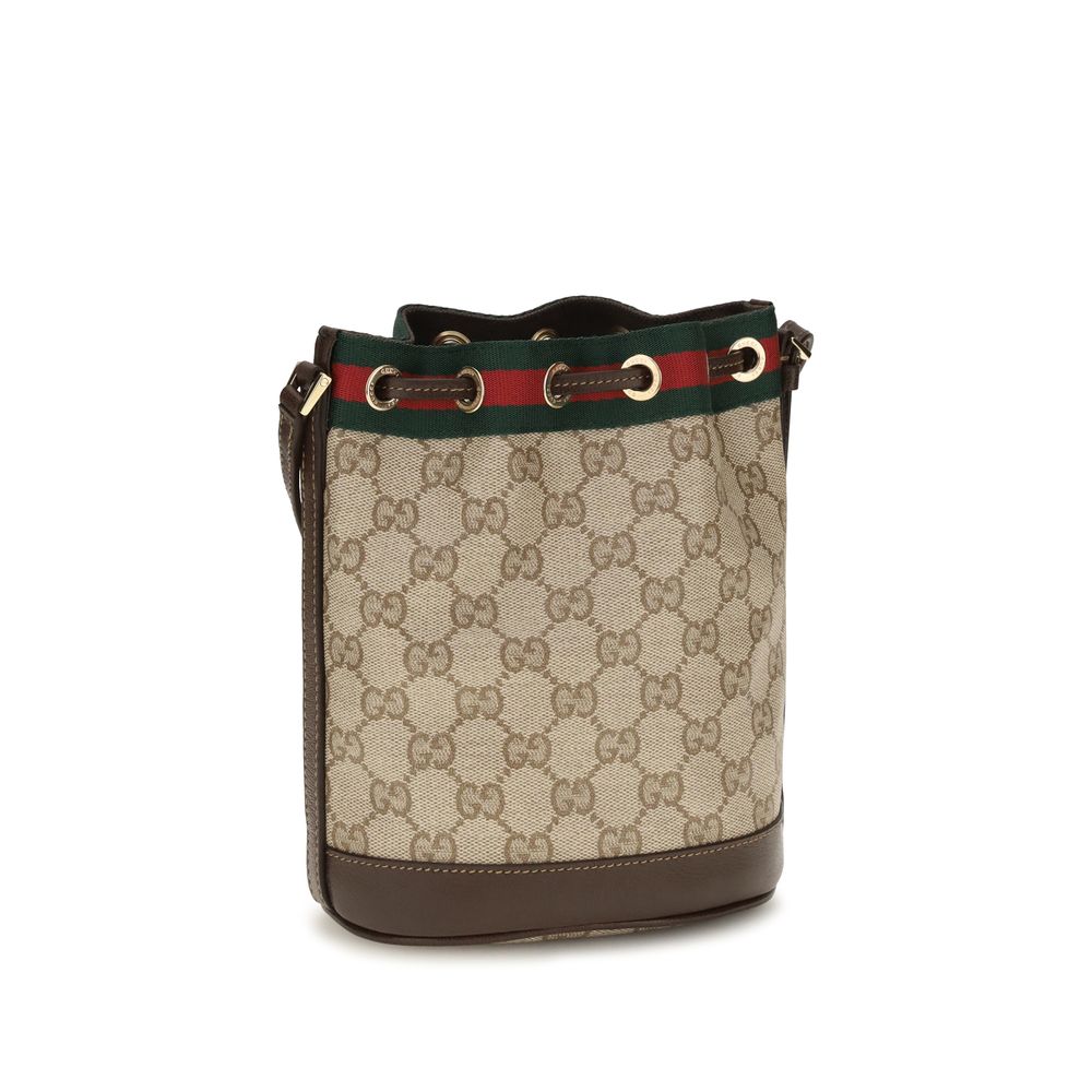 Gucci Beige The Web Stripe Bucket Bag