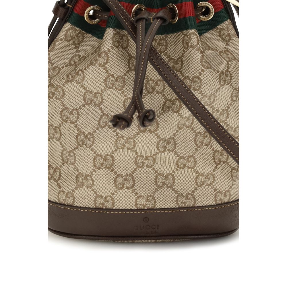 Gucci Beige The Web Stripe Bucket Bag