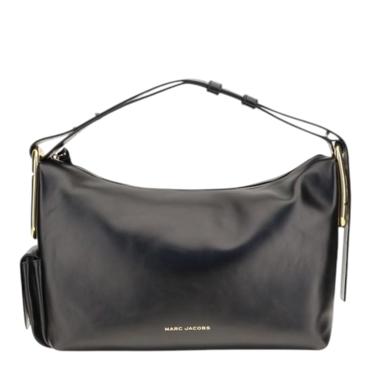 Bolso de hombro Scene Medium de XT & Co en piel negra flexible con correa ajustable y logo Marc Jacobs