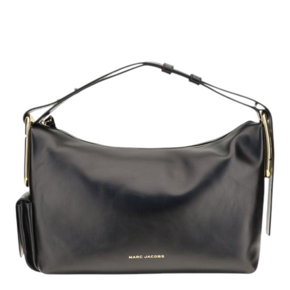 Bolso de hombro Scene Medium de XT & Co en piel negra flexible con correa ajustable y logo Marc Jacobs