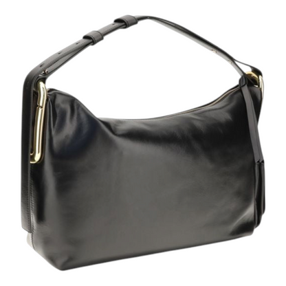 Bolso de hombro XT & Co Marc Jacobs Scene en piel negra suave con logotipo J Marc metálico y correa ajustable