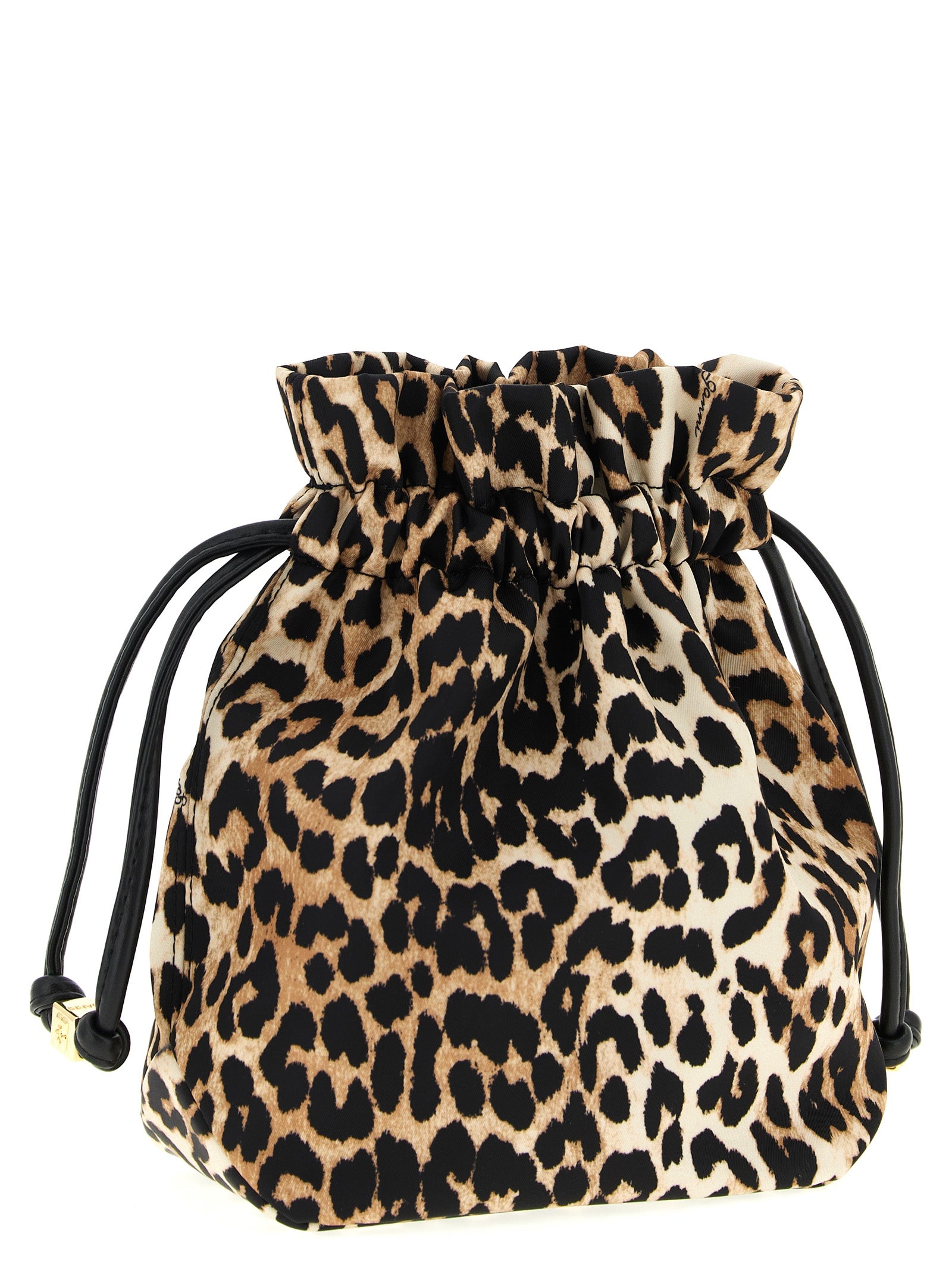 Ganni Animal Print  Metallic Bou Clutch Bag
