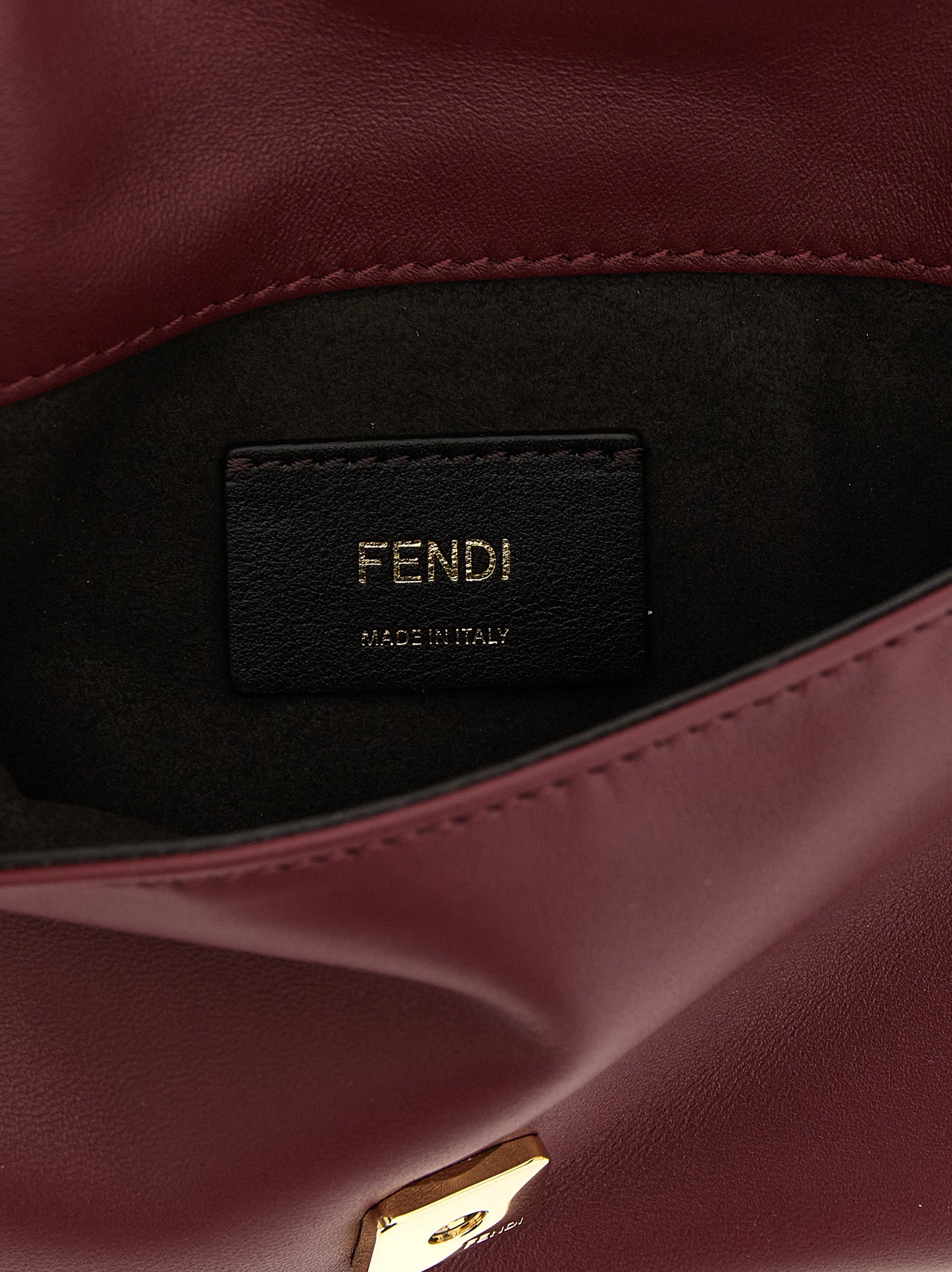 Fendi Bordeaux Mamma Baguette Clutch Bag