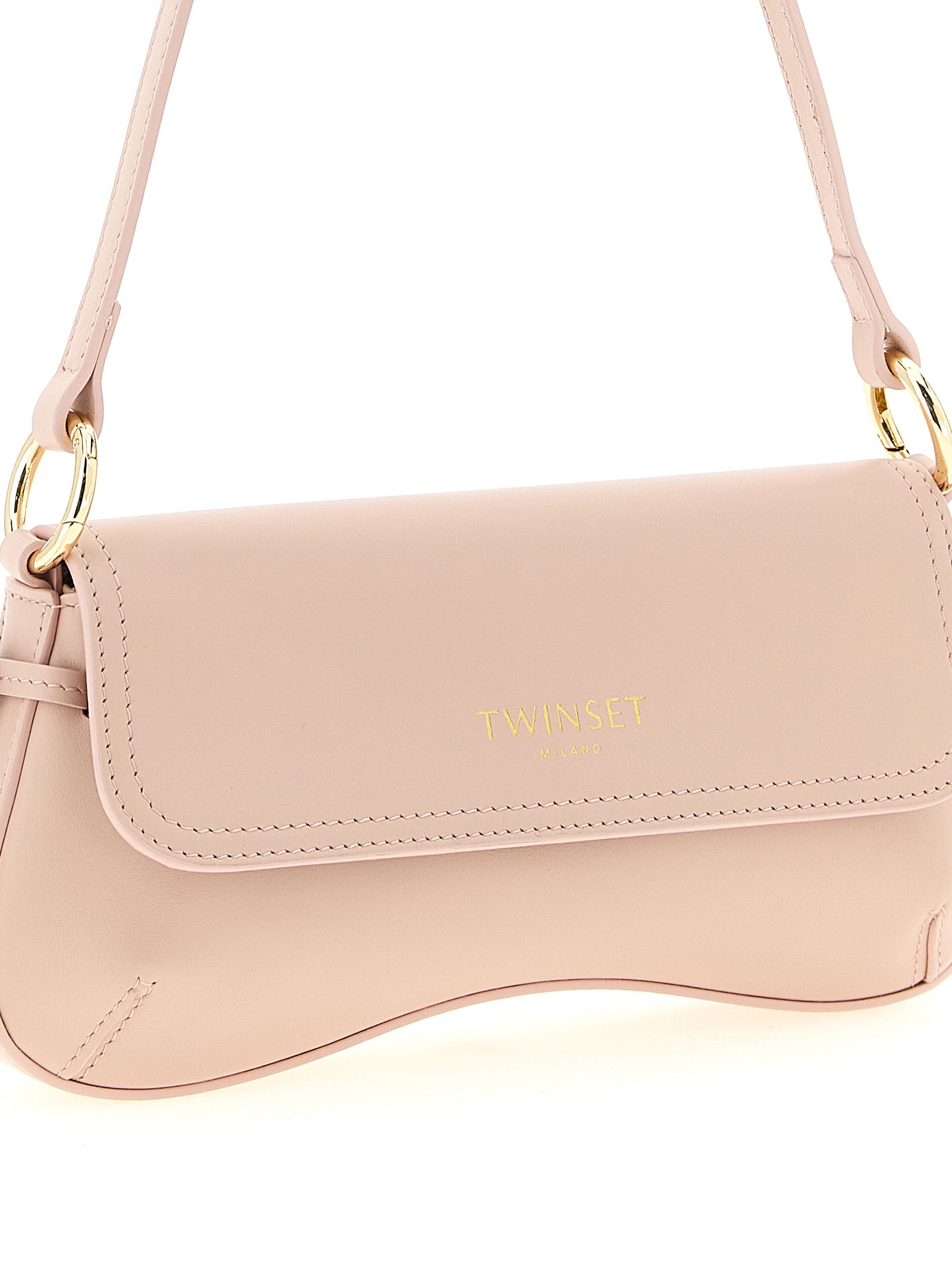 Twinset Pink Leather Shoulder Bag