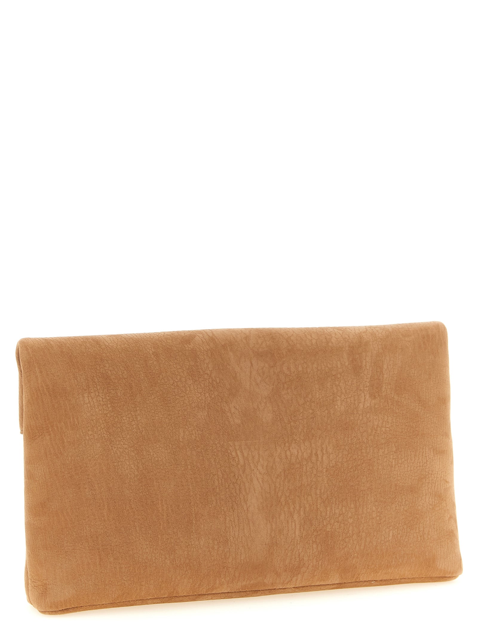 Saint Laurent Brown Envelope Maxi Clutch Bag