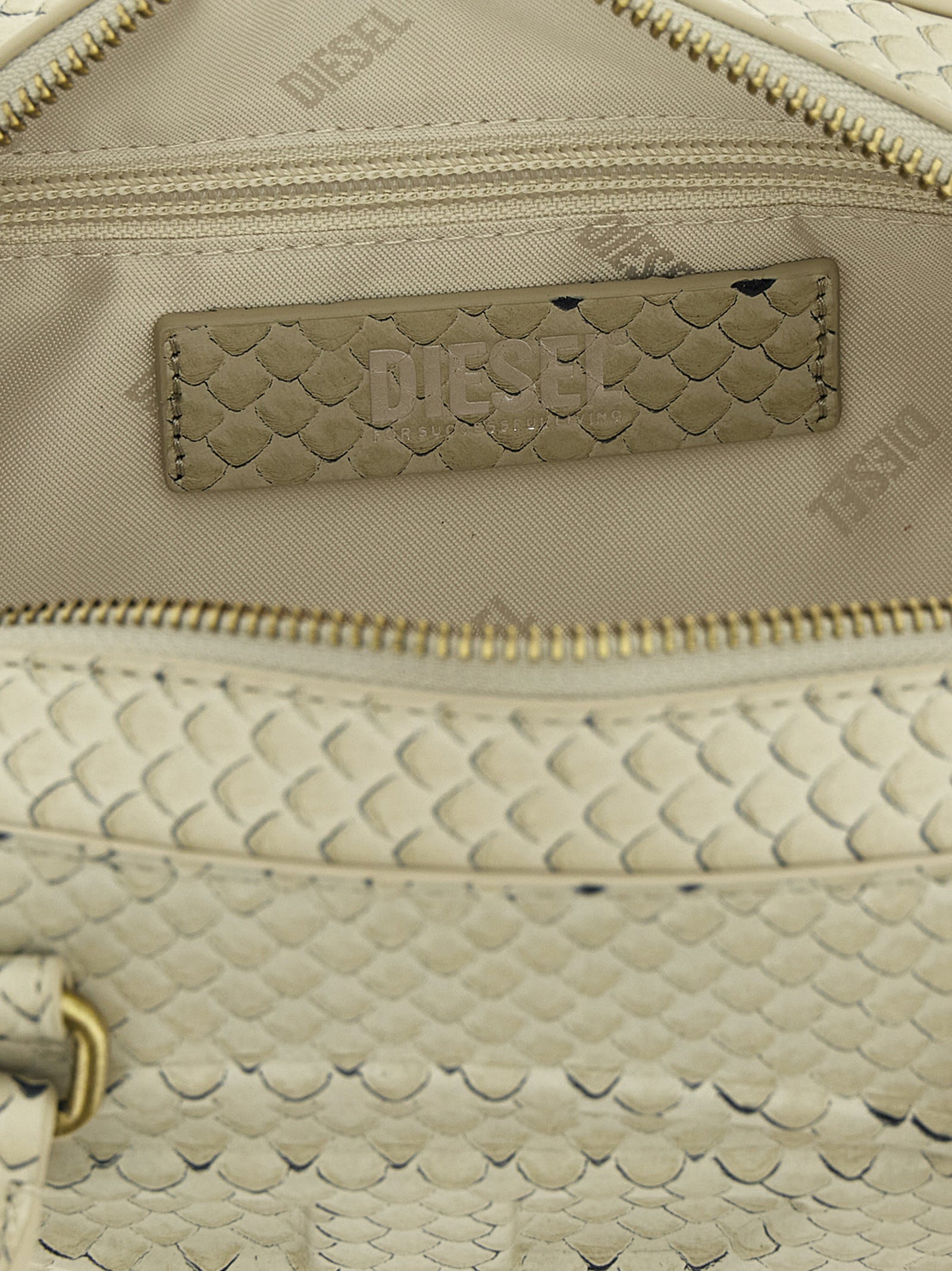 Diesel Beige 1DR Dome Shoulder Bag