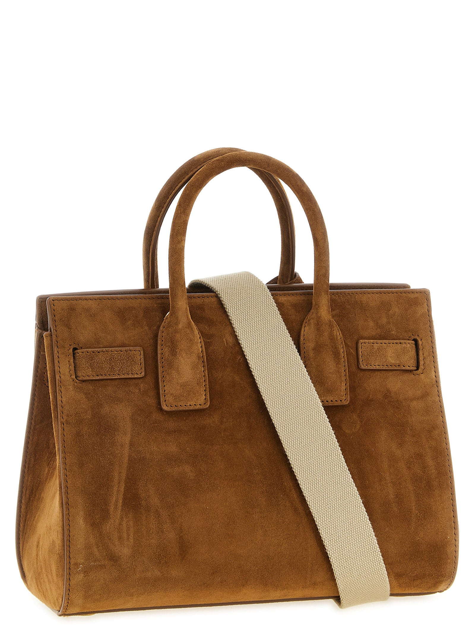 Saint Laurent Brown Small Sac De Jour