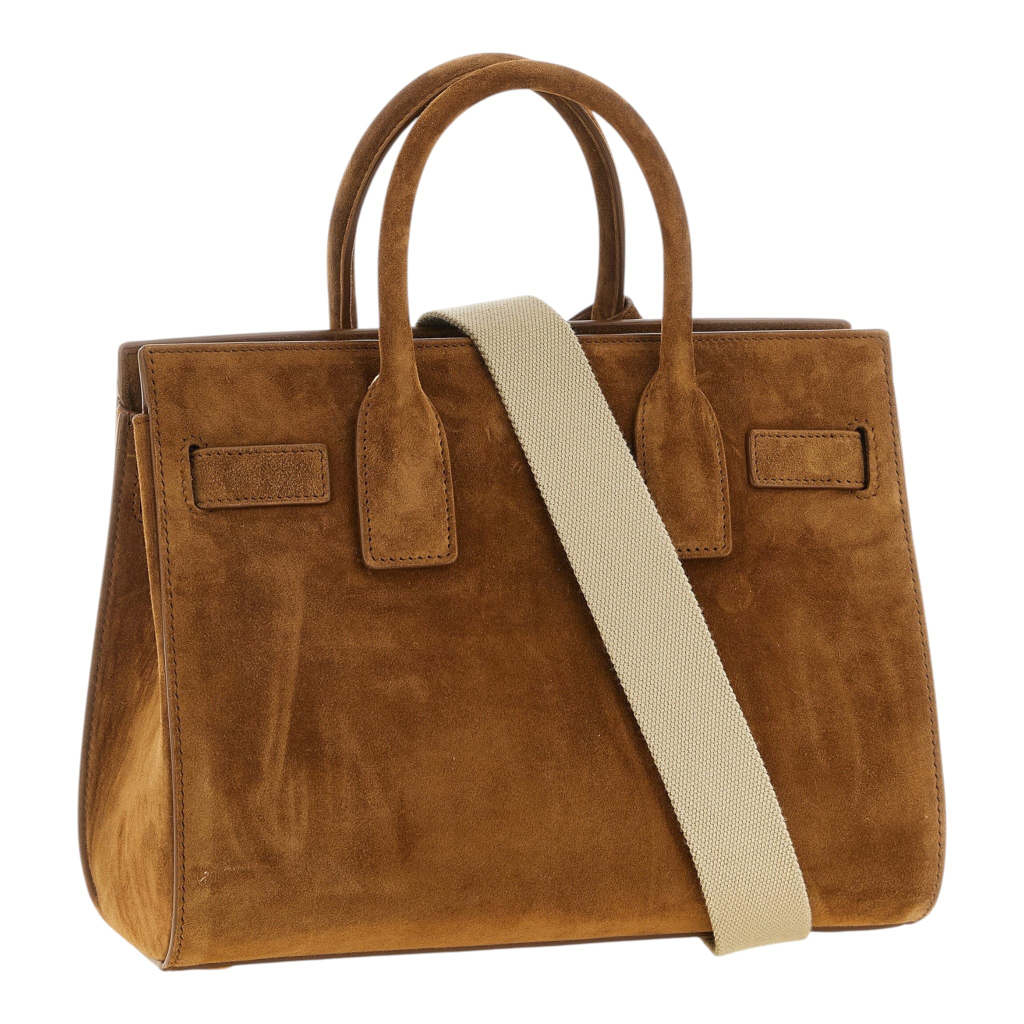 Saint Laurent Brown Small Sac De Jour