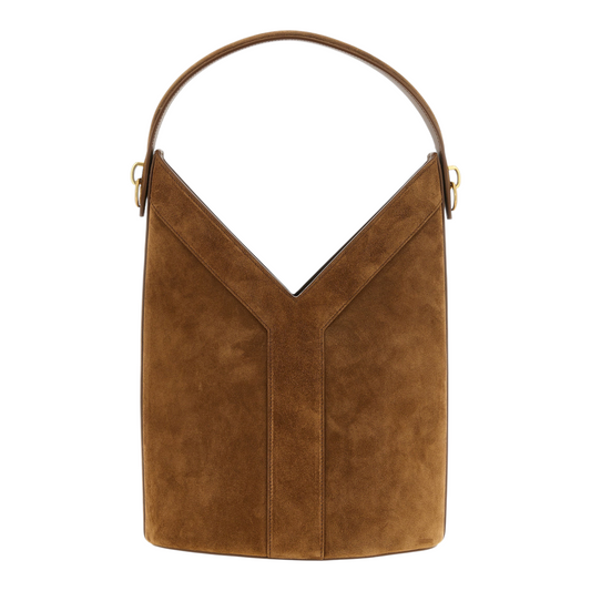 Saint Laurent Y Long Bolso de Hombro Marrón