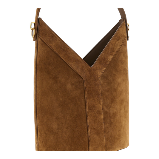 Saint Laurent Y Long Bolso de Hombro Marrón