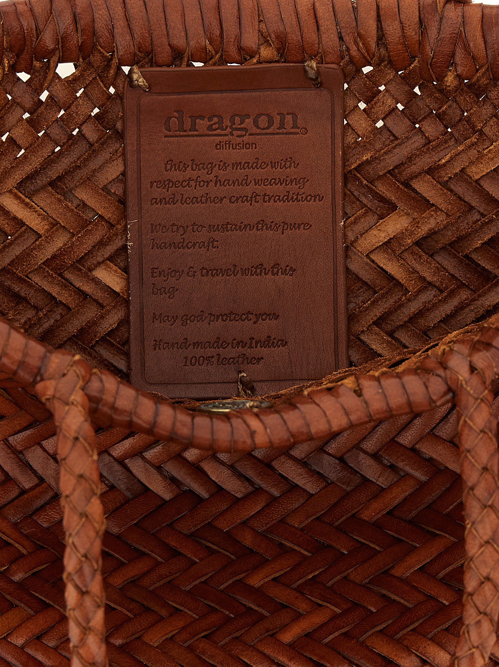 Dragon Diffusion Brown Flat Gora Handbag