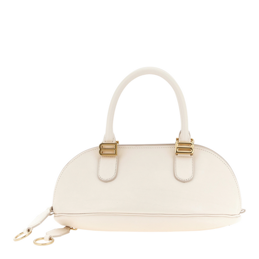 Balenciaga Bowling Bolero Handbag White