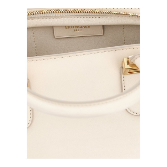 Balenciaga Bowling Bolero Handbag White