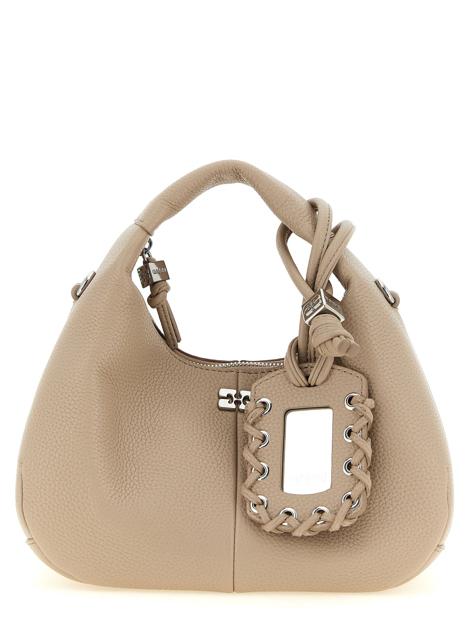 Ganni Beige  Mini Hobo’Handbag