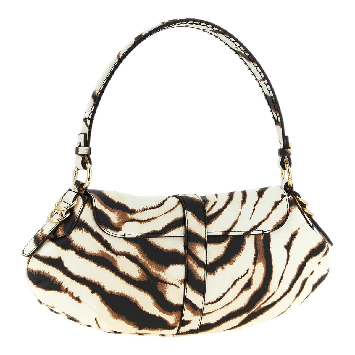 Ganni B-Kat Bolso de Hombro Animal Print