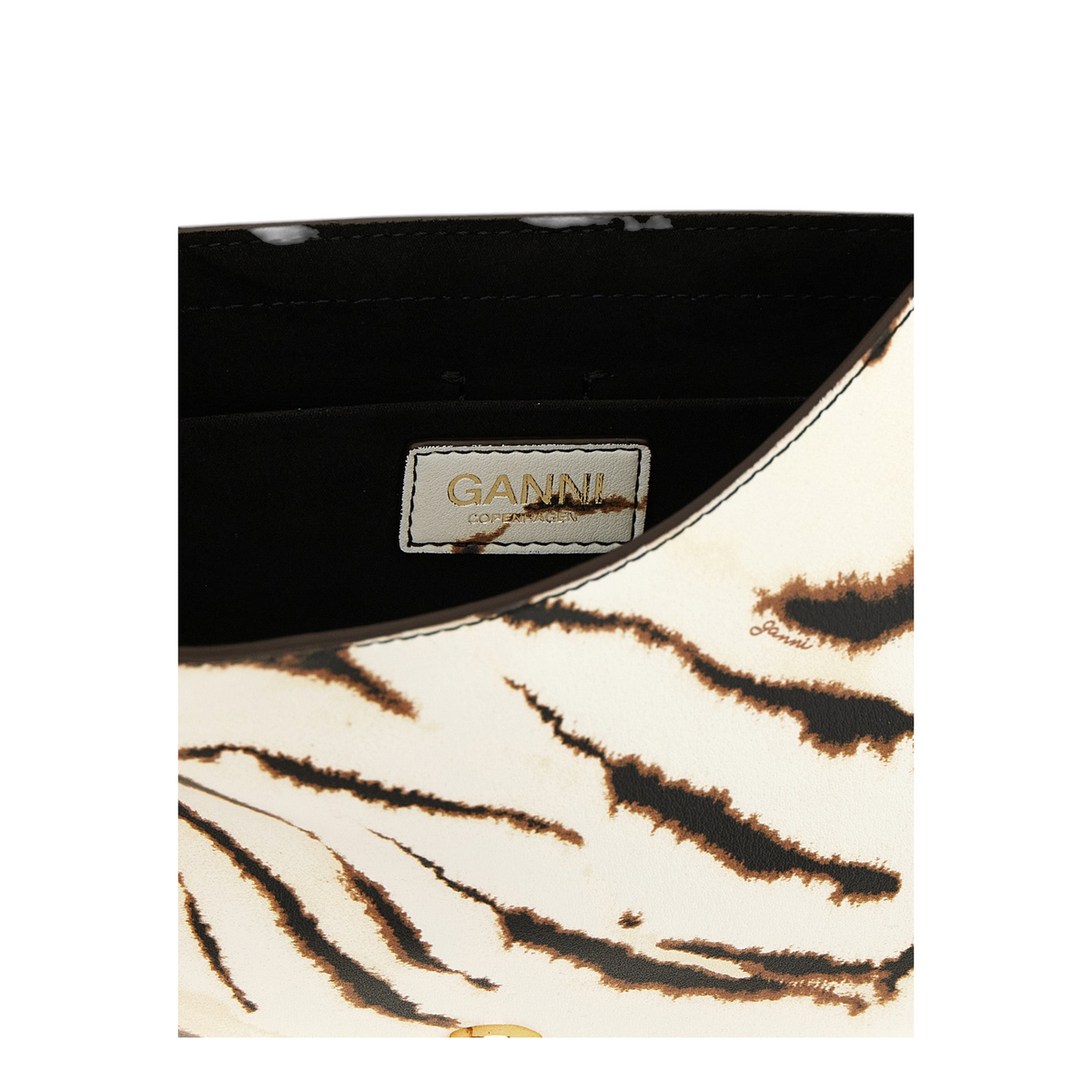 Ganni B-Kat Bolso de Hombro Animal Print
