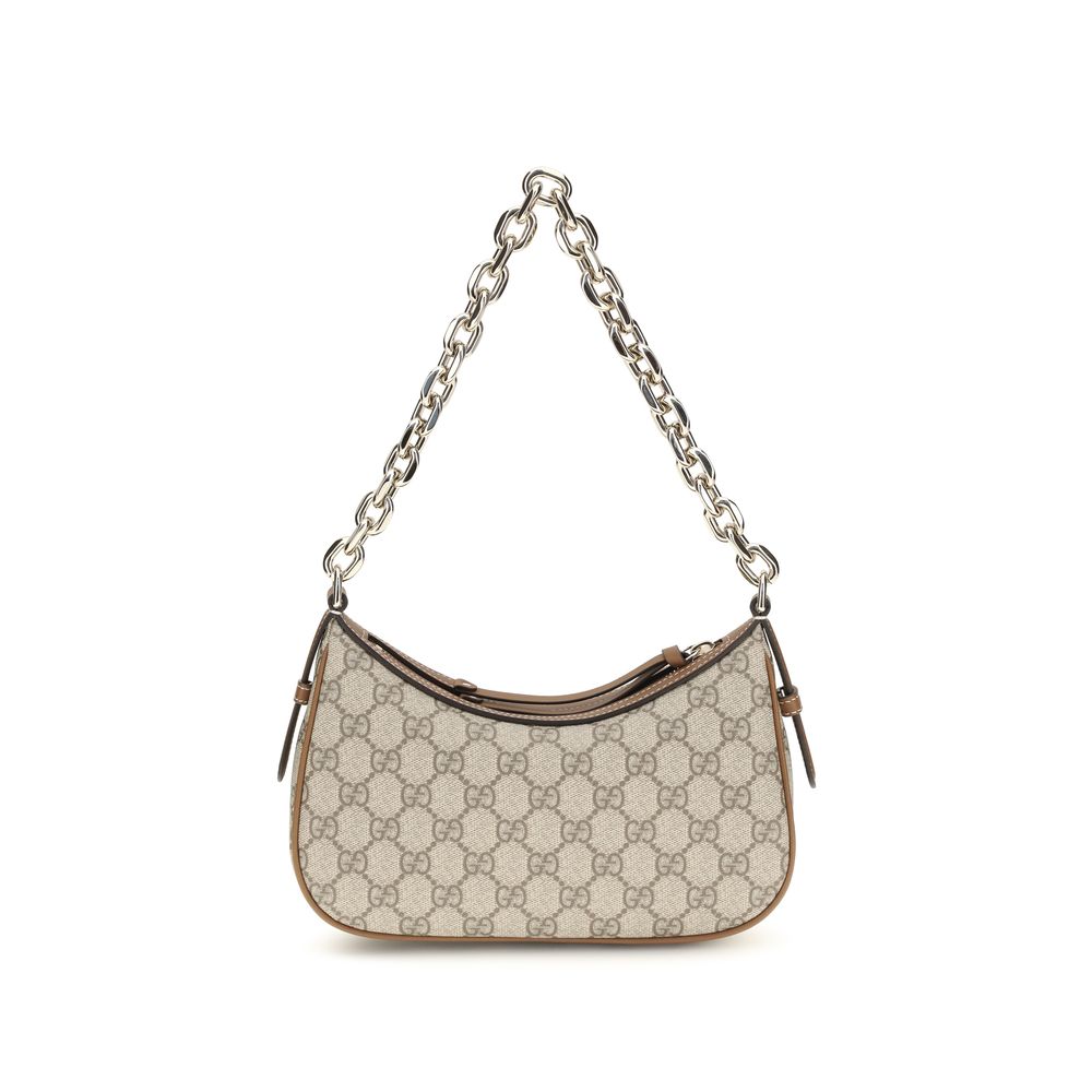 Gucci Beige  Small GG Emblem Shoulder Bag