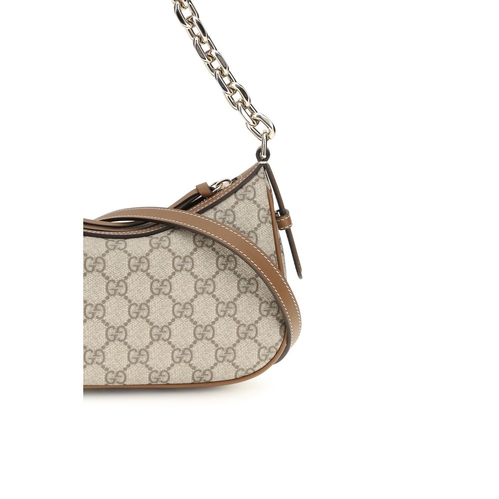 Gucci Beige  Small GG Emblem Shoulder Bag