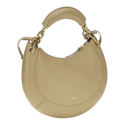 Chloé Banana Zipped Hobo Bag Beige