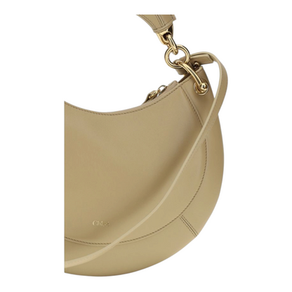 Chloé Banana Zipped Hobo Bag Beige