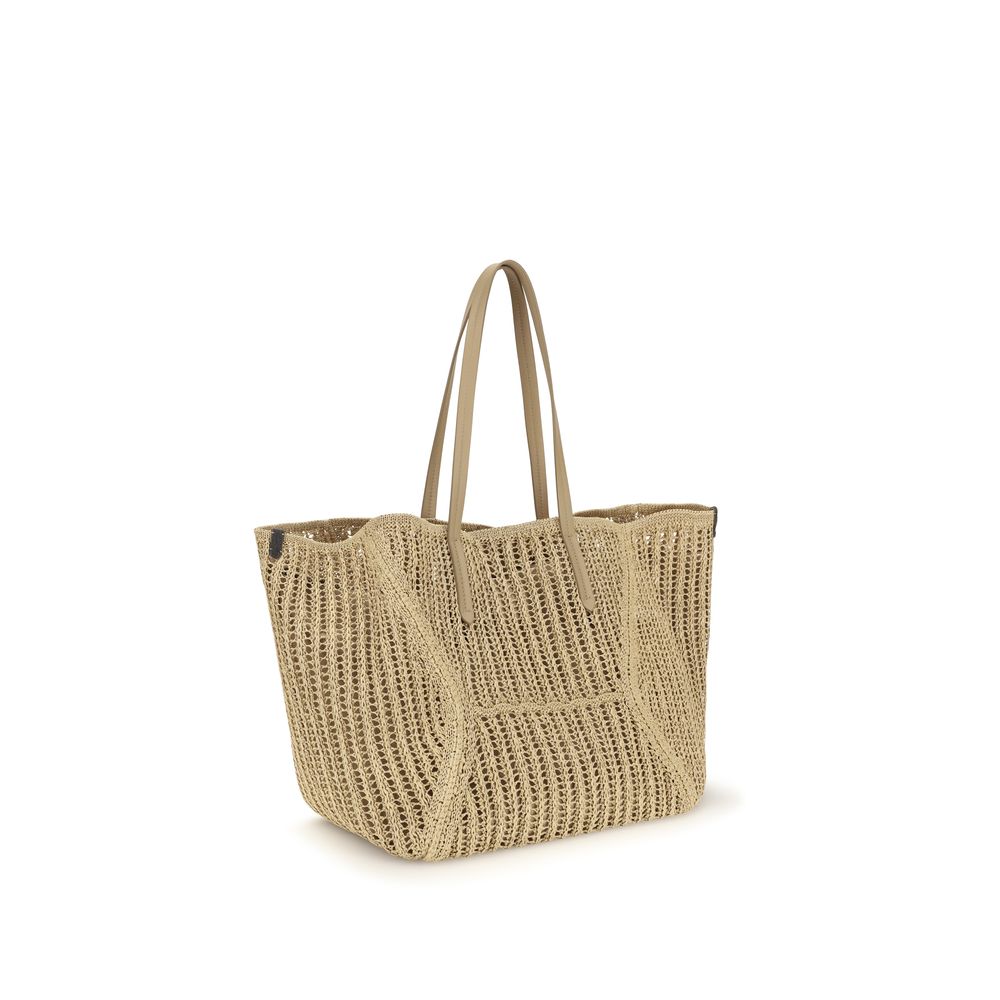 Brunello Cucinelli  BC Duo  Raffia Handbag