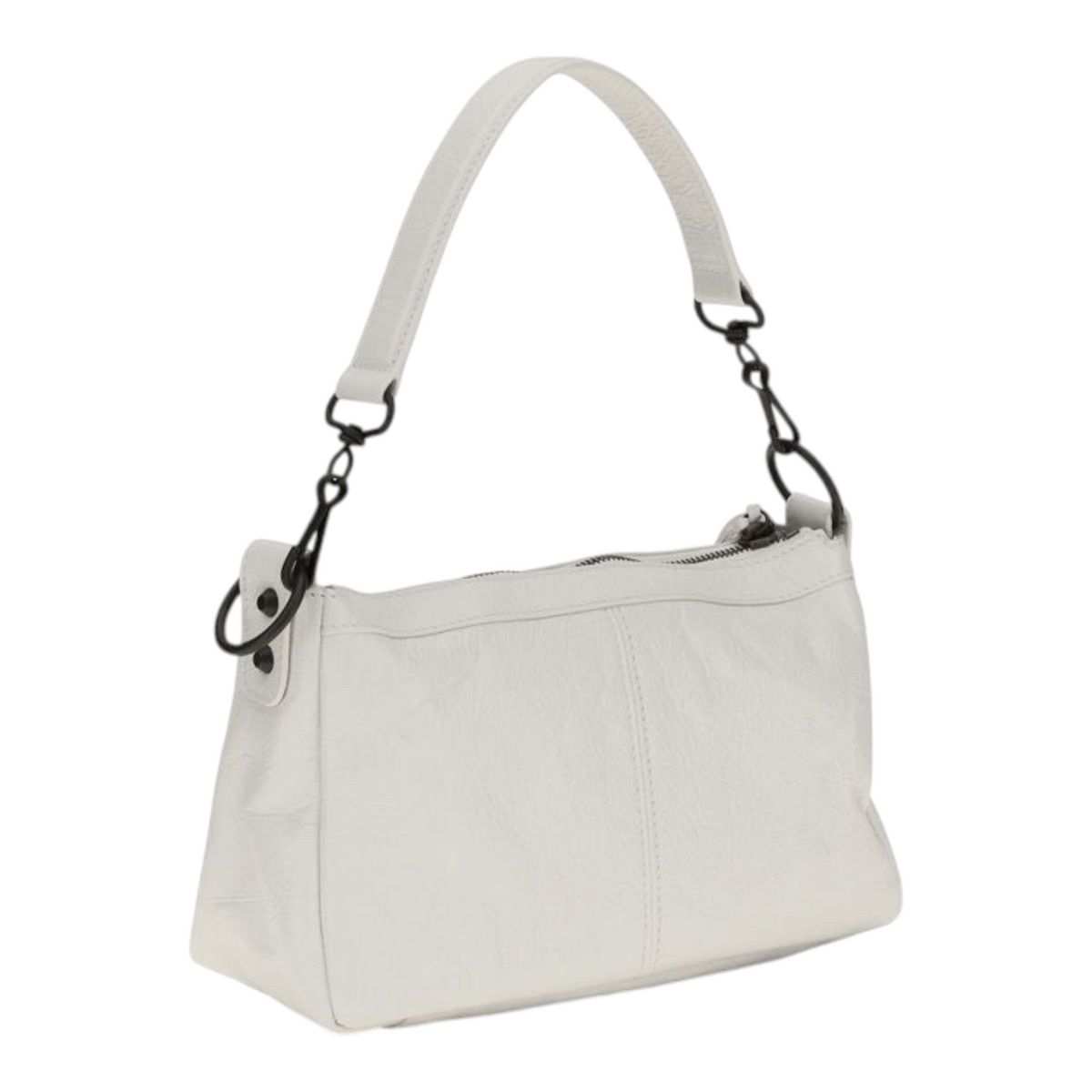 Balenciaga Le City Moto Mini Shoulder Bag White